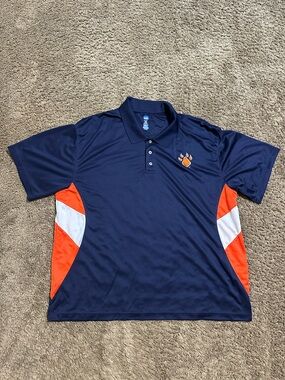 Vintage NCAA Clemson Tigers “triple blue” polo shirt 00s size 3XL